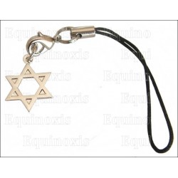 Jewish mobile phone charm – Star of David – Silver finish