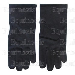 Gants maçonniques noirs pur coton – Size 8 ½