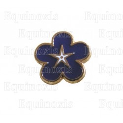 Masonic pin – Forget-me-not with pentagramm