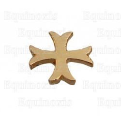 Templar lapel pin – Inward-patted Templar cross – Gold finish