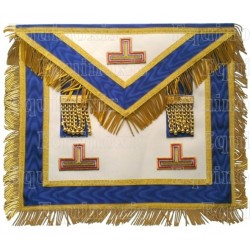Leather Masonic apron – Craft Provincial or London Full Dress Regalia – Machine-embroidered