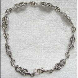 Masonic men's bracelet – Love knot – Silver finish