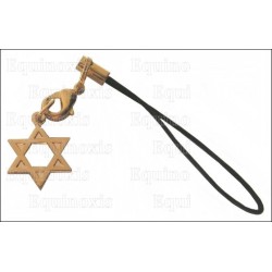 Jewish mobile phone charm – Star of David – Gold finish