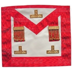 Vinyl Masonic apron – ASSR – Worshipful Master – 3 taus + penderilles