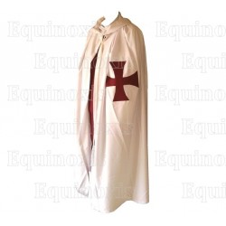Templar mantle – Knights Templar (KT) – White mantle with Templar cross