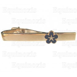 Masonic tie-bar – Forget-me-not with pentagramme – Blue enamel