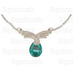 Crystal collar – Princess – Blue – Silver finish