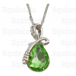 Crystal pendant – Duchess – Green – Silver finish