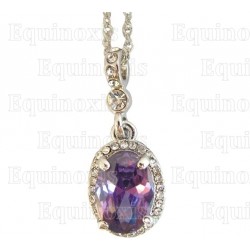 Crystal pendant – Marchioness – Purple – Silver finish