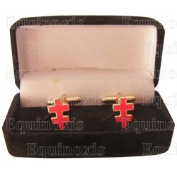 Masonic cuff-links with box – Knight Templar
