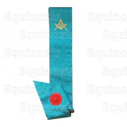Masonic collar – Groussier French Rite – Master Mason – Square and compass + G  – Machine embroidery