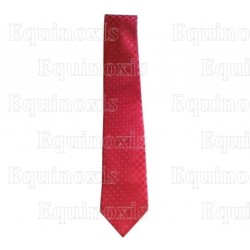 Microfiber necktie – Red with motifs