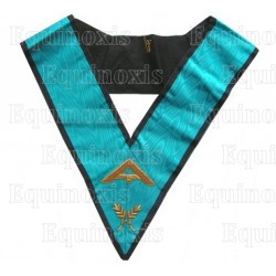 Masonic Officer's collar – 4th degree – Senior Warden – AASR – Mourning back – Hand embroidery