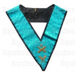 Masonic Officer's collar – 4th degree – Expert – AASR – Mourning back – Hand embroidery