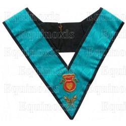 Masonic Officer's collar – 4th degree – Almoner – AASR – Mourning back – Hand embroidery