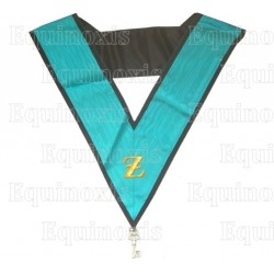 Masonic Officer's collar – AASR – 4th degree with Z – Hand embroidery + Clé ivoire
