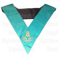 Masonic Officer's collar – Groussier French Rite – Junior Warden – Machine embroidery