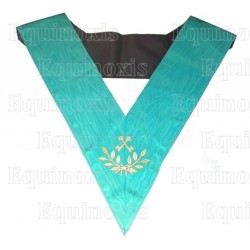 Masonic Officer's collar – Groussier French Rite – Treasurer – Machine embroidery