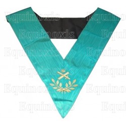 Masonic Officer's collar – Groussier French Rite – Expert  –  Machine embroidery