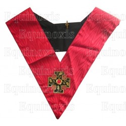 Masonic Officer's collar – ASSR – 18th degree – Knight Rose-Croix – Croix potencée – Machine-embroidered