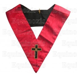 Masonic Officer's collar – AASR – 18th degree – Knight Rose Croix –  Latin cross – Machine-embroidered