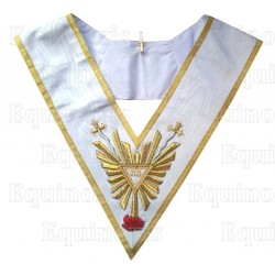 Masonic collar – ASSR – 33rd degree – Grande Glory and red rose – Hand-embroidered