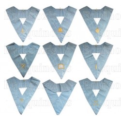 Masonic Officers' collars – RSR – 8-officer package – Machine embroidery