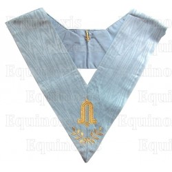 Masonic Officer's collar – Traditional French Rite – Junior Warden – Machine-embroidered