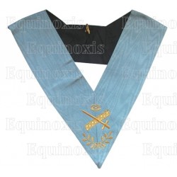 Masonic Officer's collar – Traditional French Rite – Premier Expert – Mourning back – Machine-embroidered