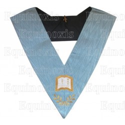Masonic Officer's collar – Traditional French Rite – Orator – Mourning back – Machine-embroidered