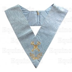 Masonic Officer's collar – Traditional French Rite – Treasurer – Machine-embroidered