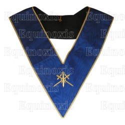 Masonic Officer's collar – Operative Rite of Solomon – Master of Ceremonies – Mourning back – Machine embroidery