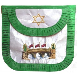 Satin Masonic apron – French Chapter – 3rd Order – Bridge