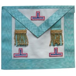 Fake-leather Masonic apron – French Craft – Worshipful Master