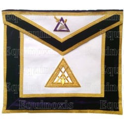 Masonic Officer's apron – GCCAF – Cryptic Council's Officer – Captain of the Guard – Hand-embroidered