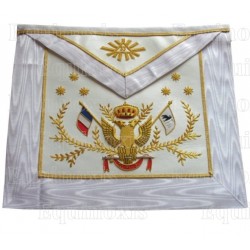 Leather Masonic apron – ASSR – 33rd degree – French flag