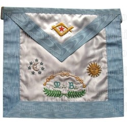 Satin Masonic apron – Traditional French Rite – Master Mason 2