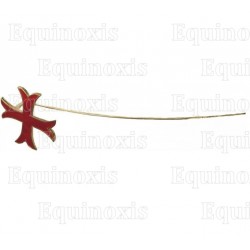 Templar bookmark – Inward-patted Templar cross – Red enamel