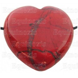 Gemstone pendant – Heart – Red jasper