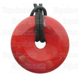 Gemstone pendant – Donut – Red jasper