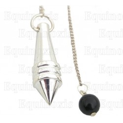 Silver–plated brass dowsing pendulum 9