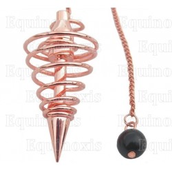 Copper-plated brass pendulum 13 – Spiral pendulum