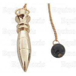 Gold-plated brass dowsing pendulum 4 – Magnetizing Egyptian pendulum – Small