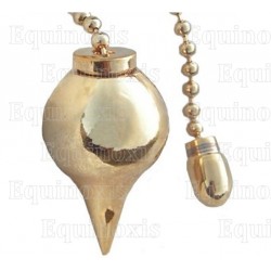 Gold–plated brass dowsing pendulum 5 – Chamber pendulum