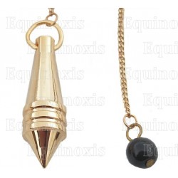 Gold–plated brass dowsing pendulum – 9