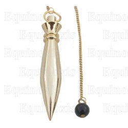 Gold–plated brass dowsing pendulum 11 – Cassiopée pendulum