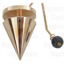 Gold–plated brass dowsing pendulum 16 – Andromache pendulum