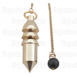 Gold–plated brass dowsing pendulum 20 – Radionic-battery pendulum
