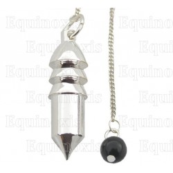 Silver–plated brass dowsing pendulum 20 – Radionic-battery pendulum