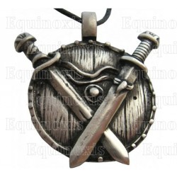 Viking pendant – Viking pendant 14 – Shield with crossed swords